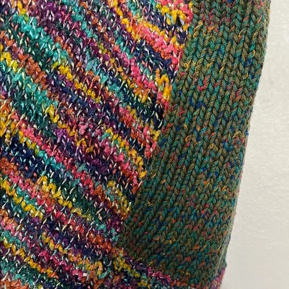 Hand Crafted Multicolor Knit Women's Cardigan Vest - Picture 10 of 12
